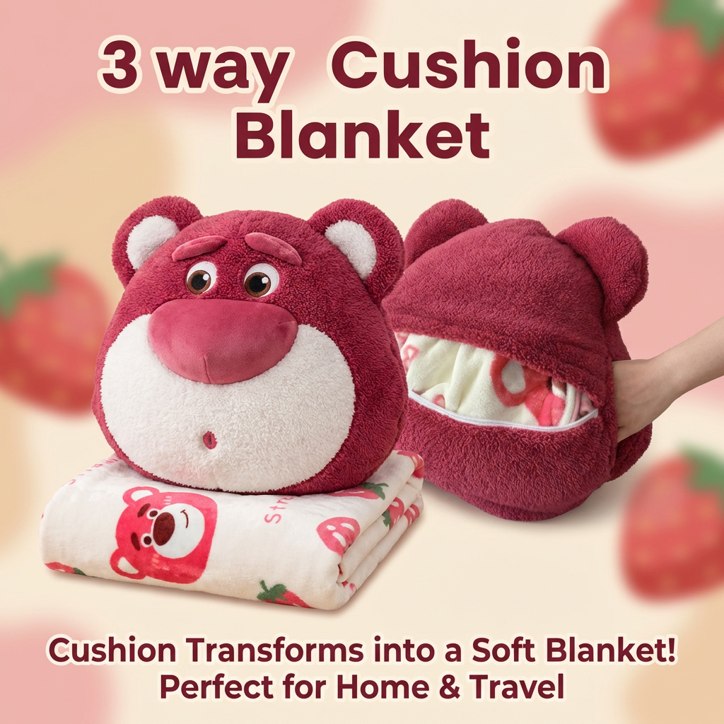 Lotso Fans 3‑Way Cushion Blanket – Outlet Stock
