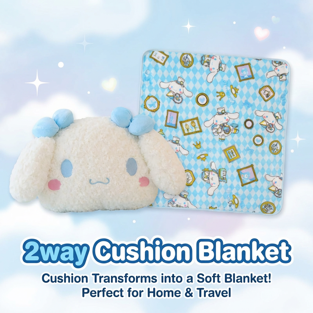 Cinnamoroll Fans 2‑in‑1 Cushion With Blanket - Image 2