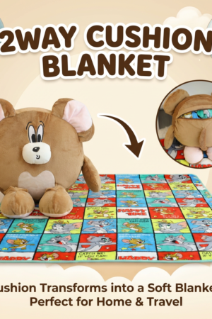 Jerry Fans 2‑in‑1 Cushion with Blanket