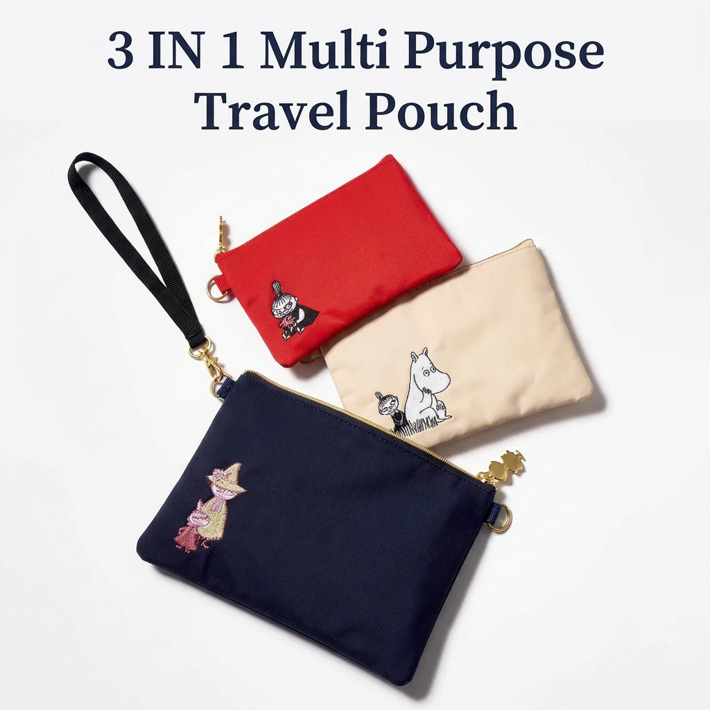 Moomin Fans -Storage Pouch – Multi‑Design Set – Outlet Stock