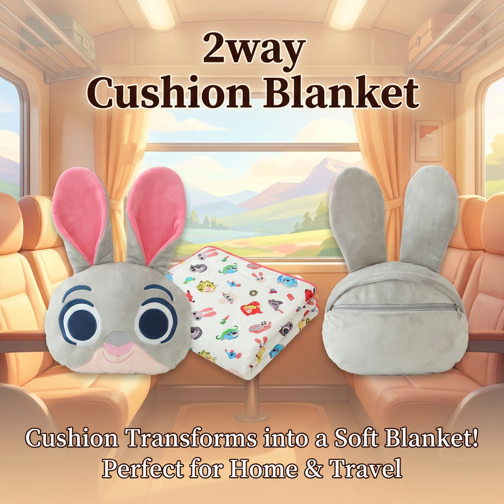 Judy Hopps Fans 2‑in‑1 Cushion With Blanket