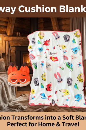 Nick Wilde Fans -2‑in‑1 Cushion With Blanket – Outlet Stock