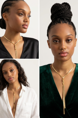 Stainless Steel Twisted Drop Necklace – GRS‑Certified OEM/ODM