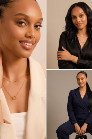 Stainless Steel Interlocking Ring Necklace, Bracelet & Pendant Set – GRS‑Certified OEM/ODM