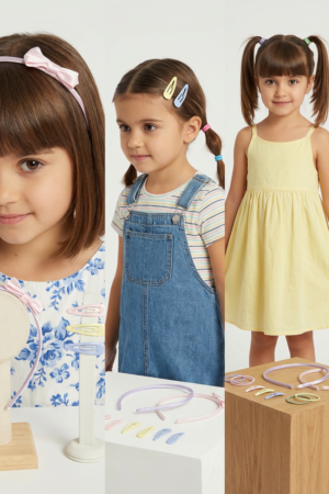 Pastel Hair Accessory Set – Recycled Polyester – GRS‑Certified OEM/ODM