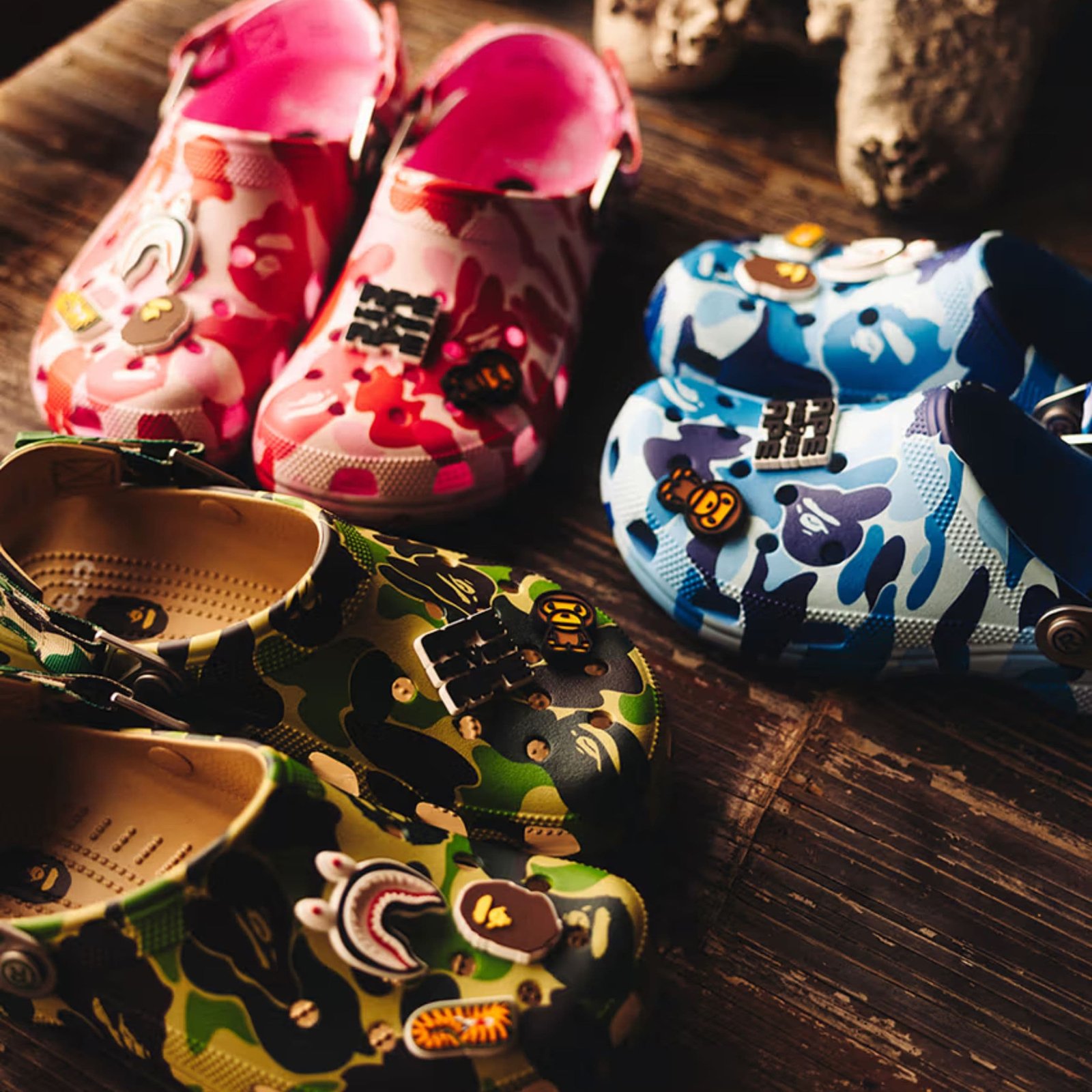 Classic “Carnation” Clogs – For Bape Bathing APE Fans - Image 8