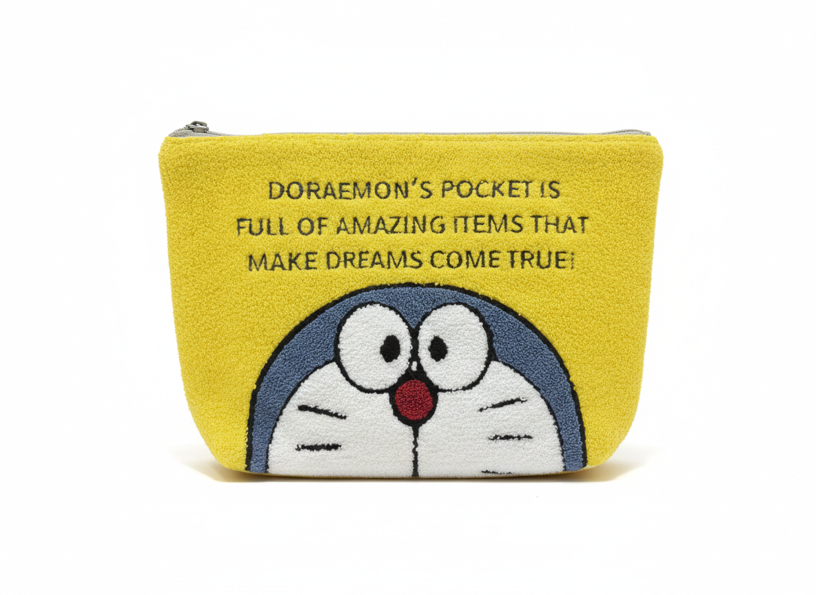 Doraemon Fans -Embroidered Pouch – 4 Designs (Collectible Series) - Image 4