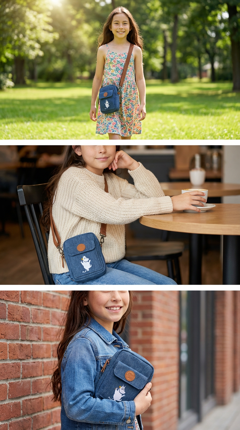 Moomin Denim Crossbody Bag – For Moomin Fans - Image 2
