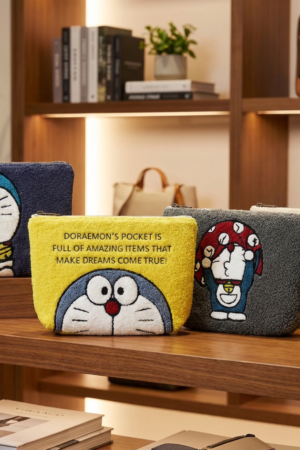 Doraemon Fans -Embroidered Pouch – 4 Designs (Collectible Series)