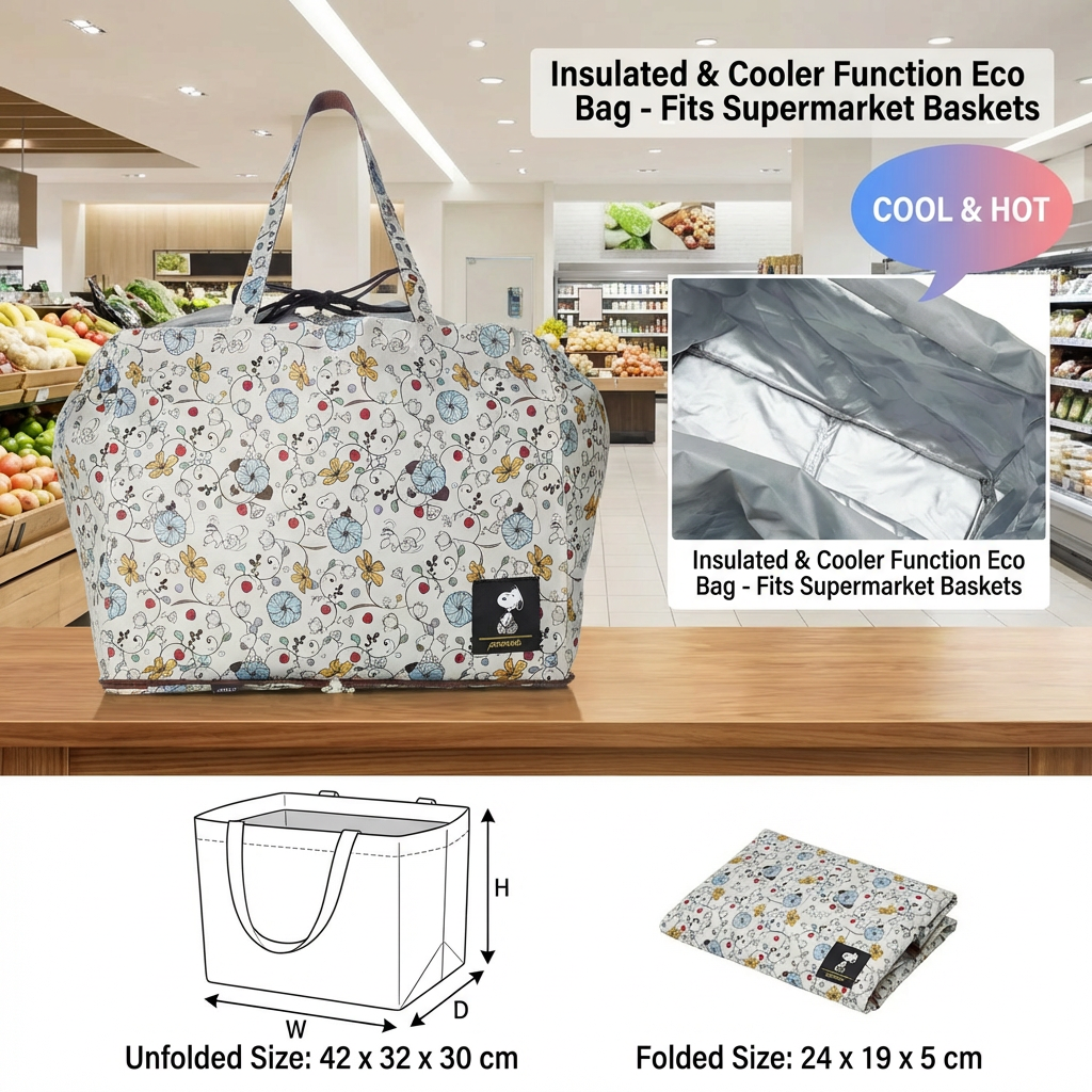 Snoopy Insulated Cooler Eco Bag – For Peanuts Fans