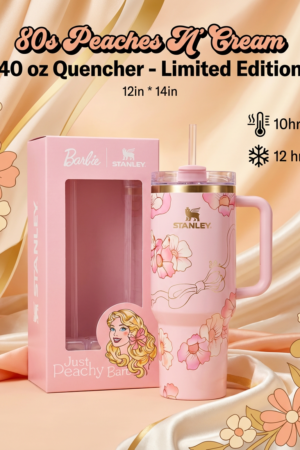80s Peaches N' Cream 40 oz Quencher - Limited Edition -For Stanley & Barbie Fans